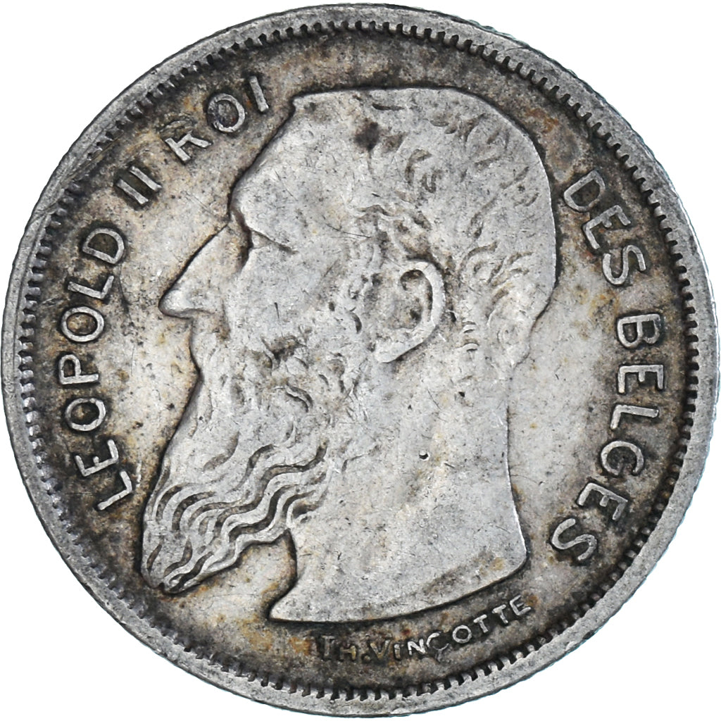 Coin, Belgium, Leopold II, 2 Francs, 2 Frank, 1909, VF(30-35), Silver, KM:58.1