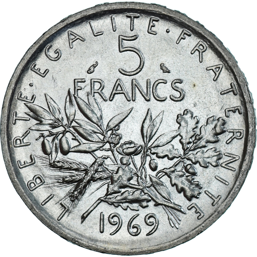 Coin, France, Semeuse, 5 Francs, 1969, Paris, MS(63), Silver, KM:926