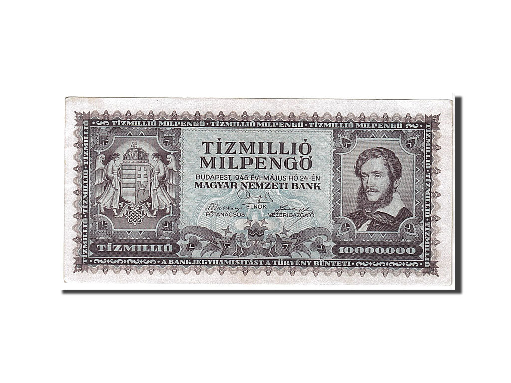 Banknote, Hungary, 10,000,000 Pengö, 1945, AU(55-58)
