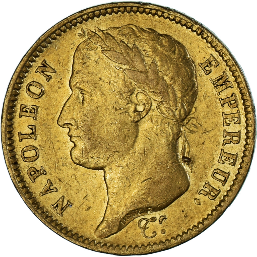 Moneta, Francia, Napoleon I, 40 Francs, 1811, Paris, BB, Oro, KM:696.1