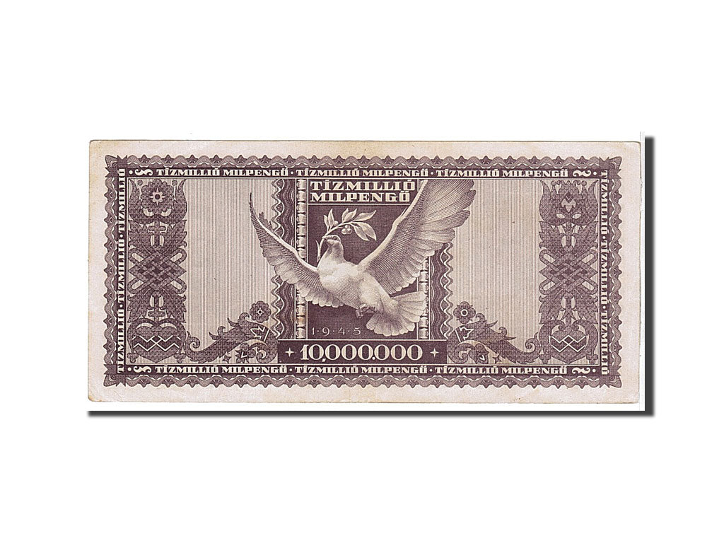 Banknote, Hungary, 10,000,000 Pengö, 1945, KM:123, AU(50-53)
