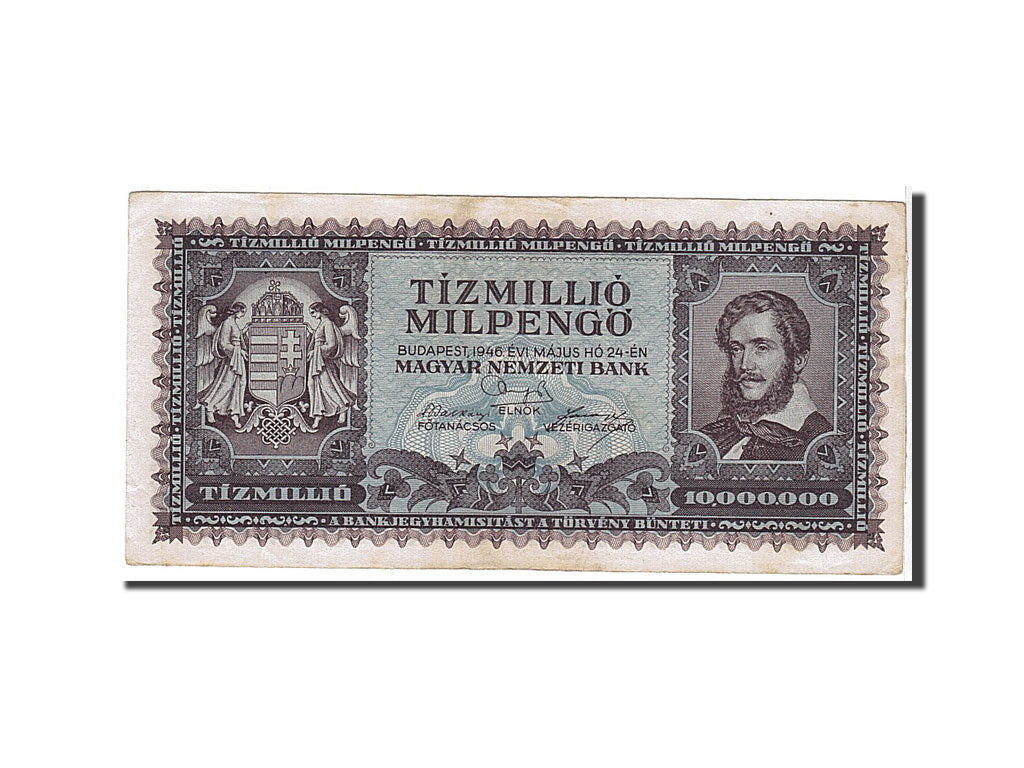 Banknote, Hungary, 10,000,000 Pengö, 1945, AU(50-53)