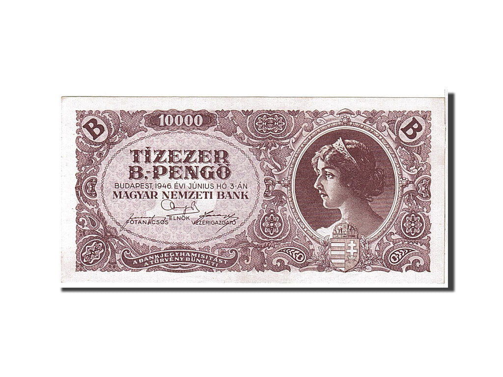 Hungary, 10,000,000 B.-Pengö, 1946, KM #135, UNC(63)