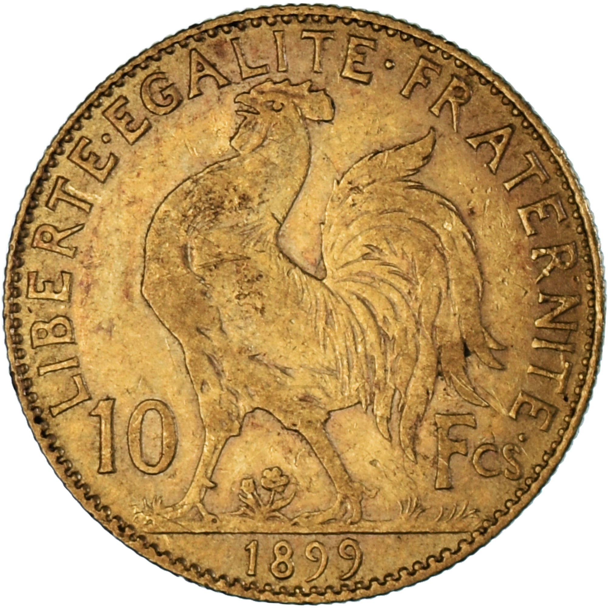 Munten, Frankrijk, Marianne, 10 Francs, 1899, Paris, ZF, Goud, KM:846