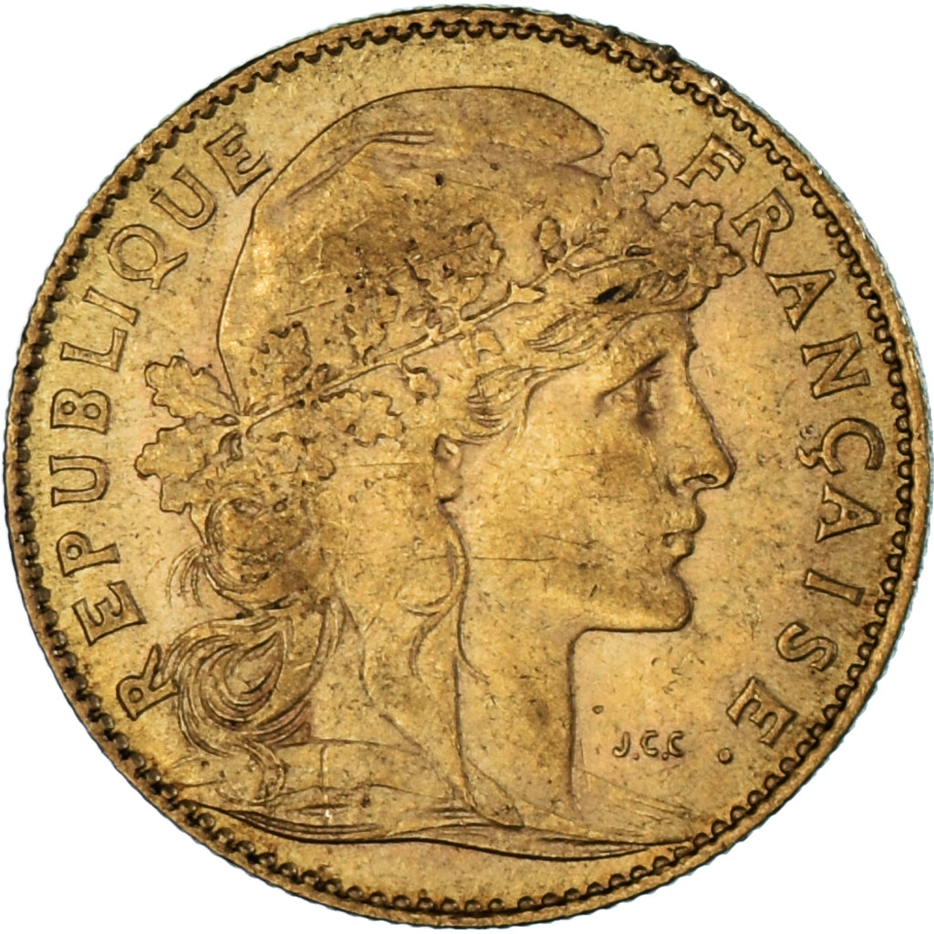 Moneta, Francia, Marianne, 10 Francs, 1901, Paris, BB, Oro, KM:846, Gadoury:1017