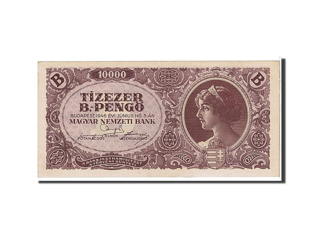 Billet, Hongrie, 10,000,000 B.-Pengö, 1946, KM:135, SPL