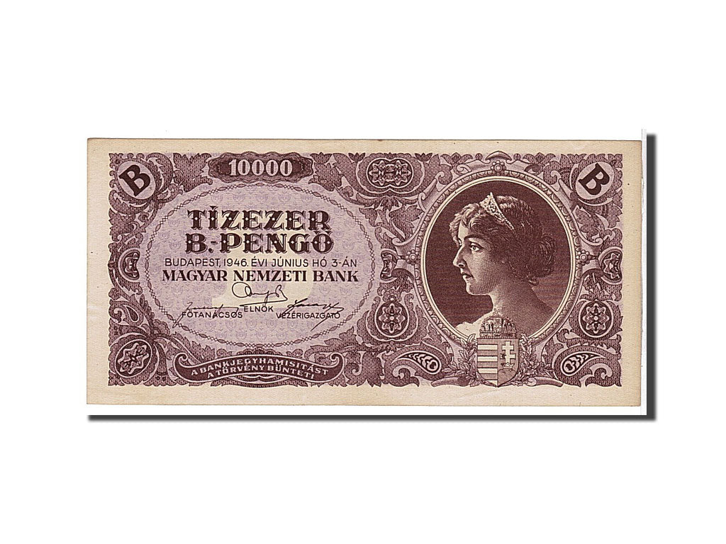 Hungary, 10,000,000 B.-Pengö, 1946, KM #135, AU(50-53)