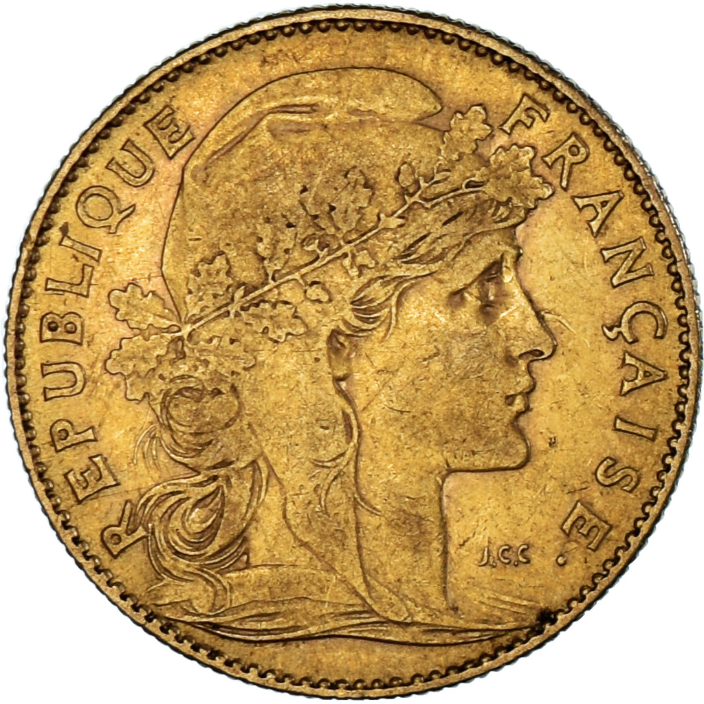 Moneda, Francia, Marianne, 10 Francs, 1901, Paris, EBC, Oro, KM:846