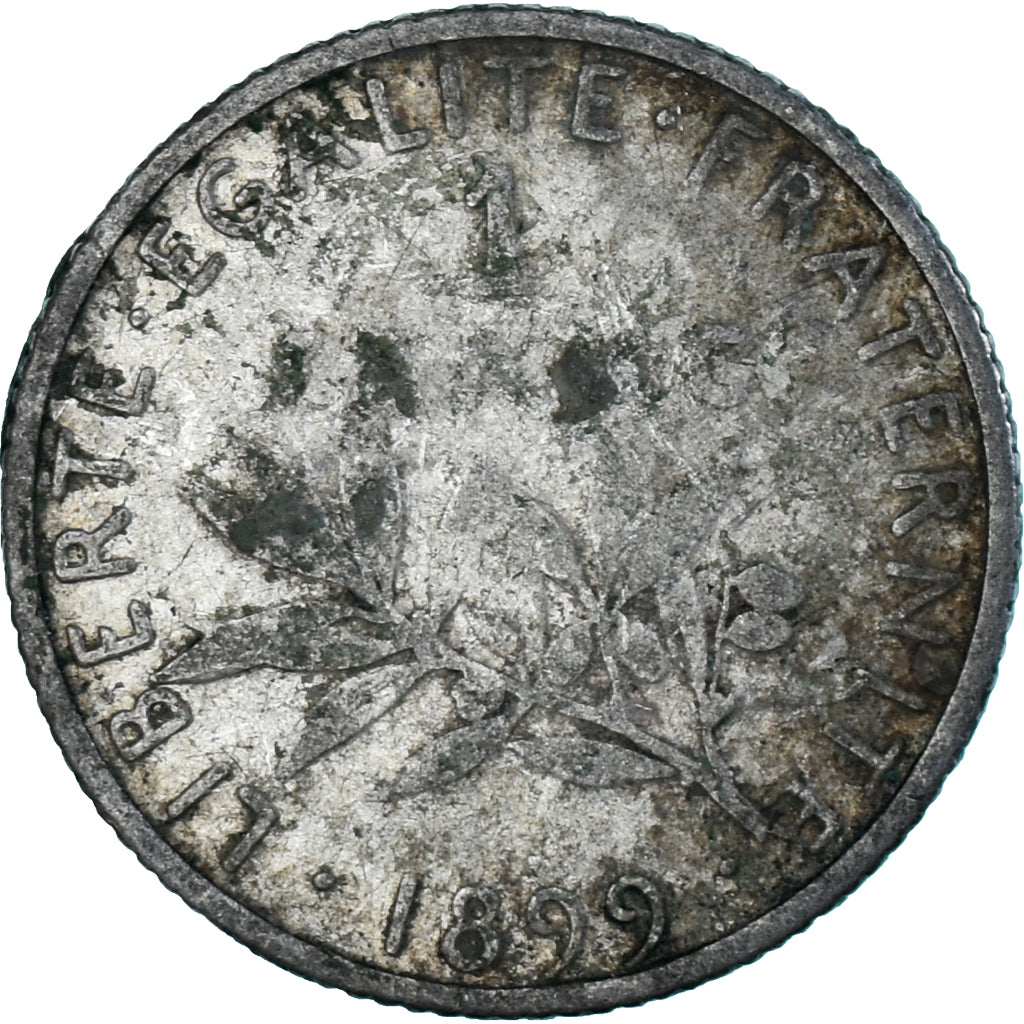 Moneta, Francja, Semeuse, Franc, 1899, Paris, F(12-15), Srebro, KM:844.1