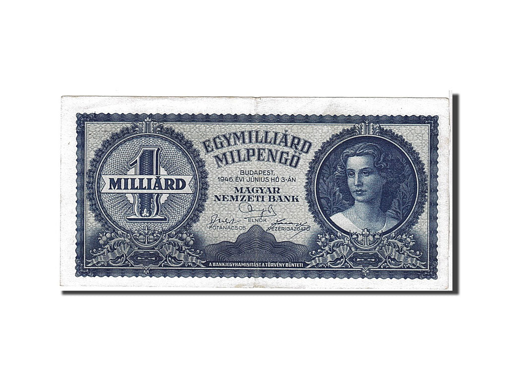 Hungary, 1 Milliard Milpengö, 1946, KM #131, EF(40-45)