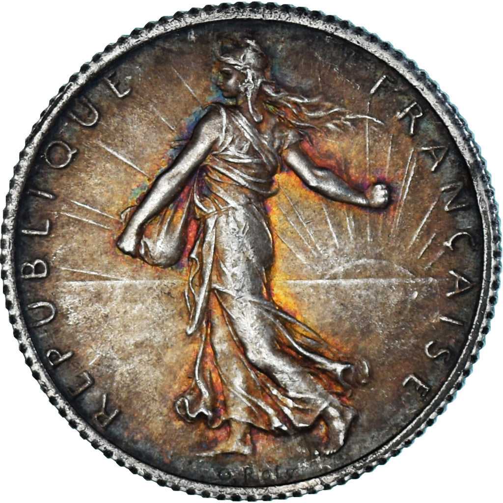 Coin, France, Semeuse, Franc, 1916, Paris, MS(60-62), Silver, KM:844.1