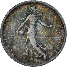 Moeda, França, Semeuse, Franc, 1916, Paris, EF(40-45), Prata, KM:844.1