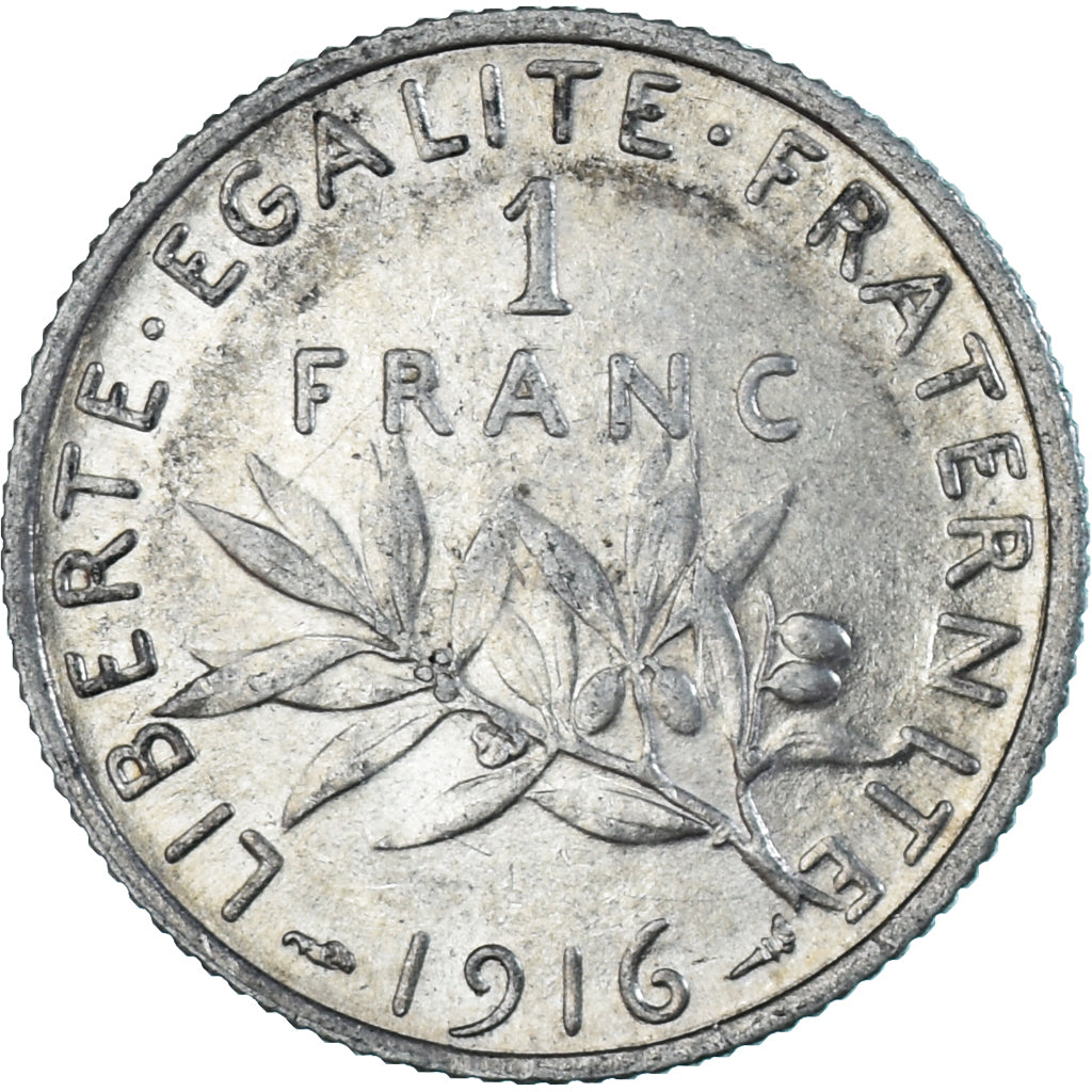 Monnaie, France, Semeuse, Franc, 1916, Paris, SPL, Argent, Gadoury:467, KM:844.1
