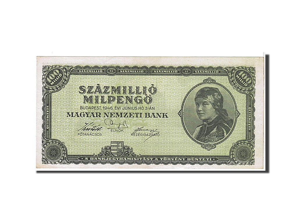 Banknote, Hungary, 100 Million Milpengö, 1946, KM:130, UNC(63)