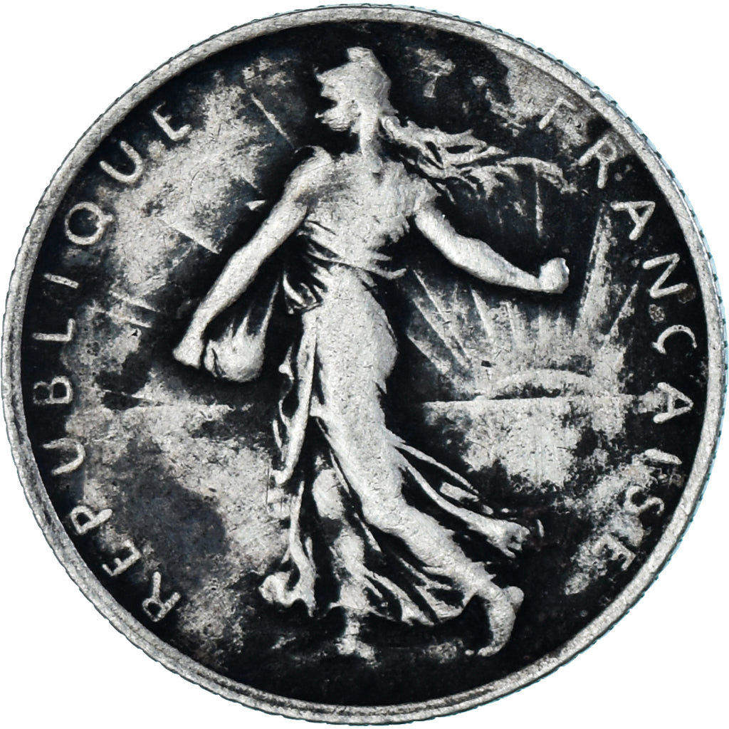 Coin, France, Semeuse, Franc, 1909, Paris, EF(40-45), Silver, KM:844.1