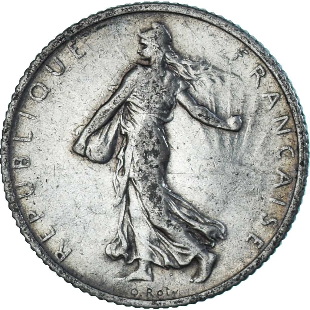 Coin, France, Semeuse, Franc, 1909, Paris, AU(50-53), Silver, KM:844.1