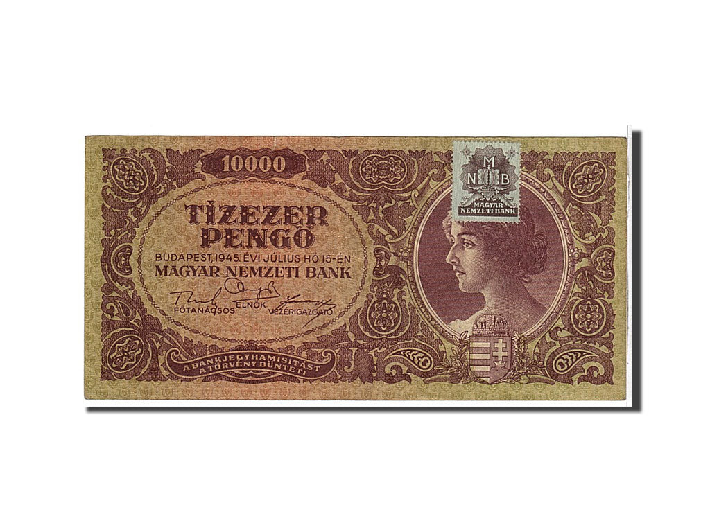 Hungary, 10,000 Pengö, 1945, KM #119b, EF(40-45), L669065713