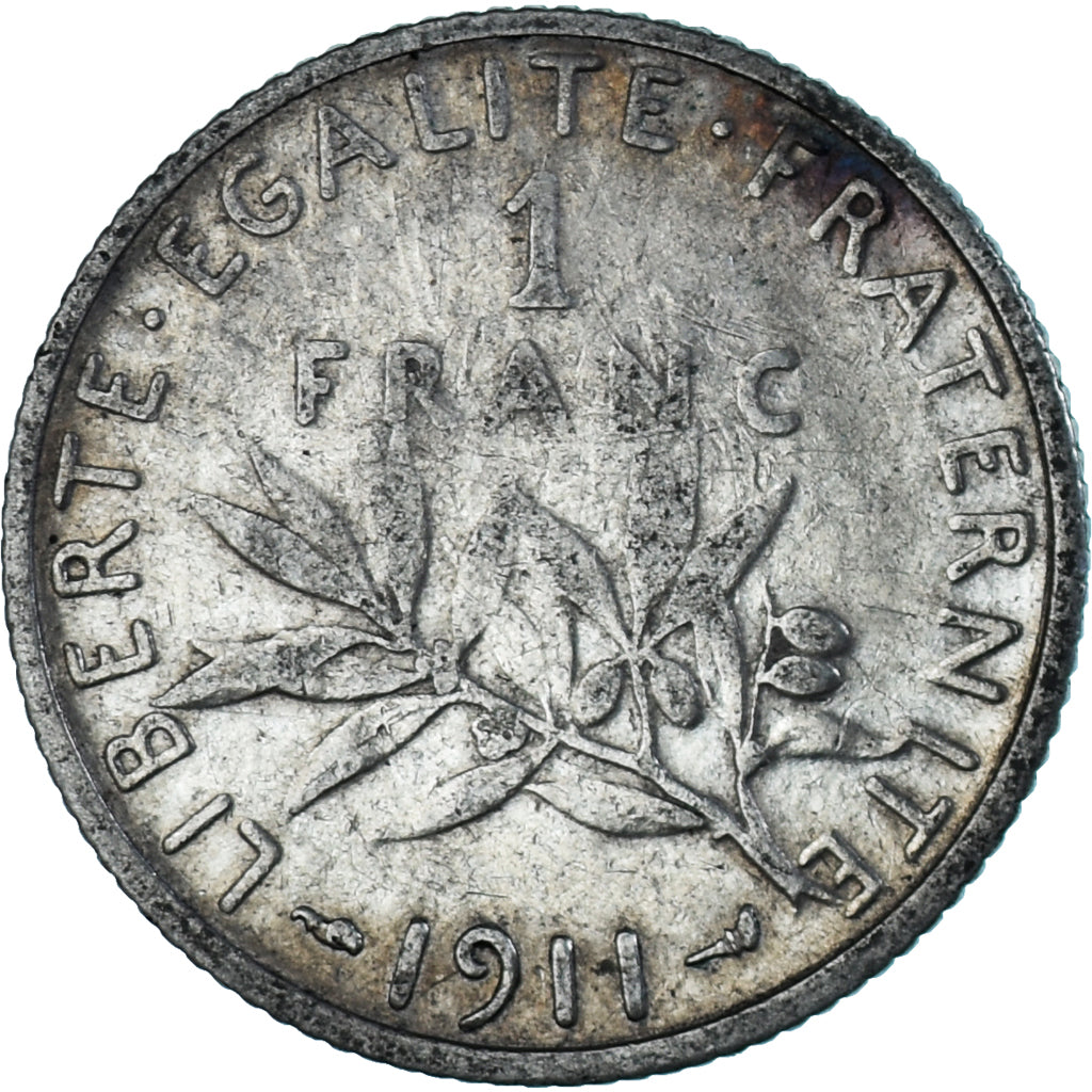Monnaie, France, Semeuse, Franc, 1911, Paris, TTB, Argent, KM:844.1