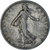 Moneda, Francia, Semeuse, Franc, 1912, Paris, BC+, Plata, KM:844.1, Gadoury:467