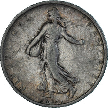 Coin, France, Semeuse, Franc, 1908, Paris, VF(30-35), Silver, KM:844.1