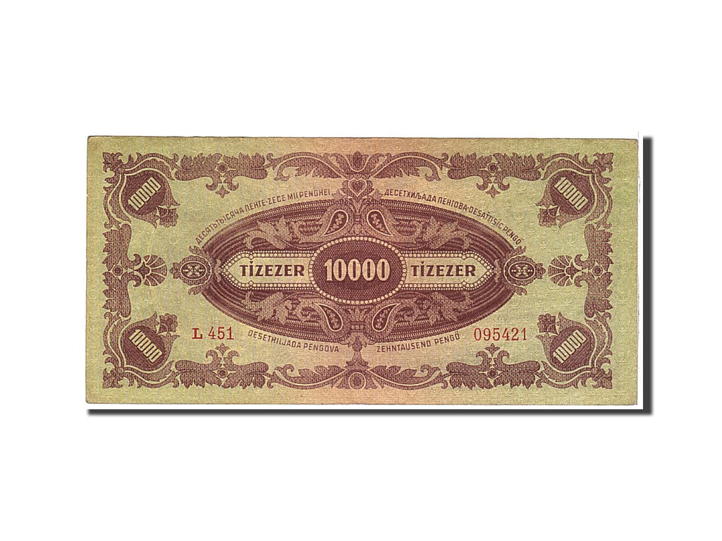 Hungary, 10,000 Pengö, 1945, KM #119b, AU(50-53), L451095421