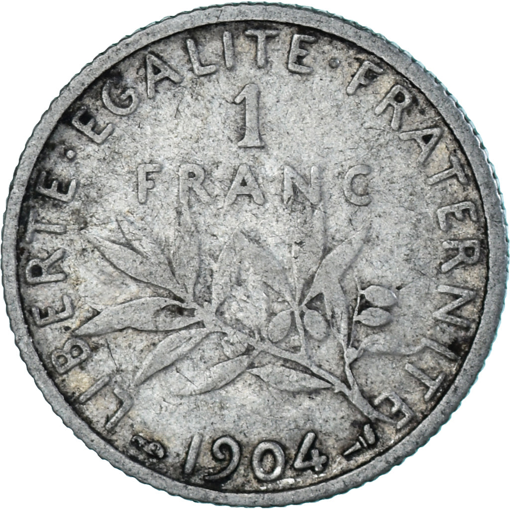 Monnaie, France, Semeuse, Franc, 1904, TB, Argent, Gadoury:467