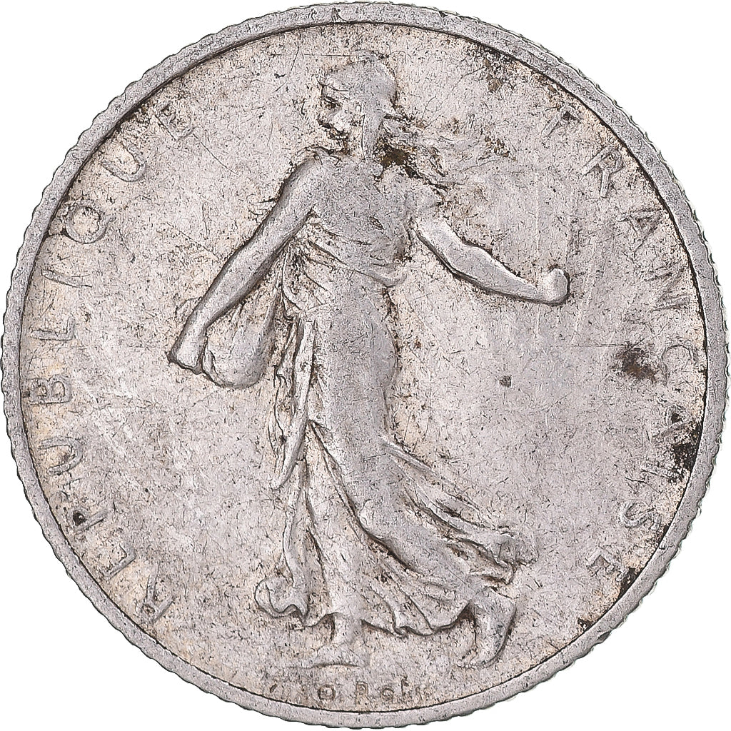 Moneda, Francia, Semeuse, Franc, 1910, Paris, BC+, Plata, KM:844.1, Gadoury:467