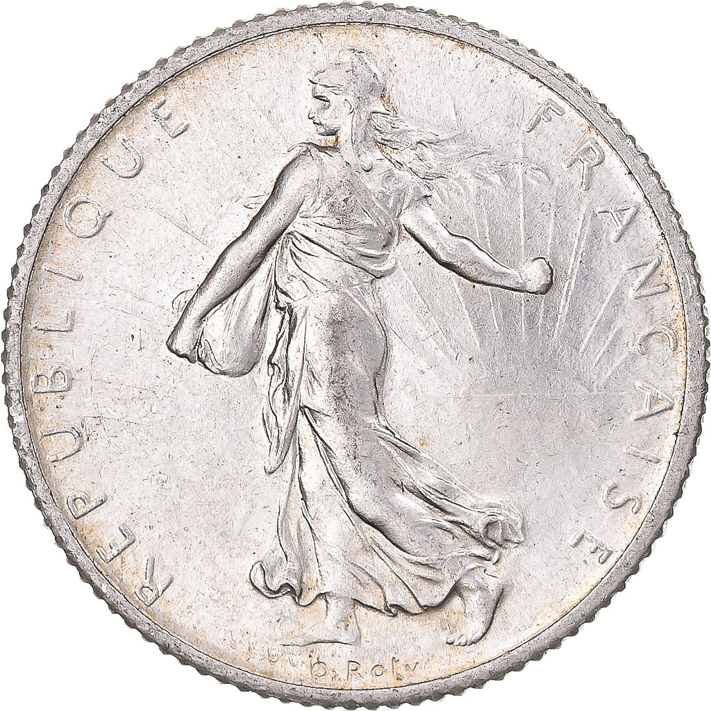 Coin, France, Semeuse, Franc, 1914, Paris, AU(55-58), Silver, KM:844.1