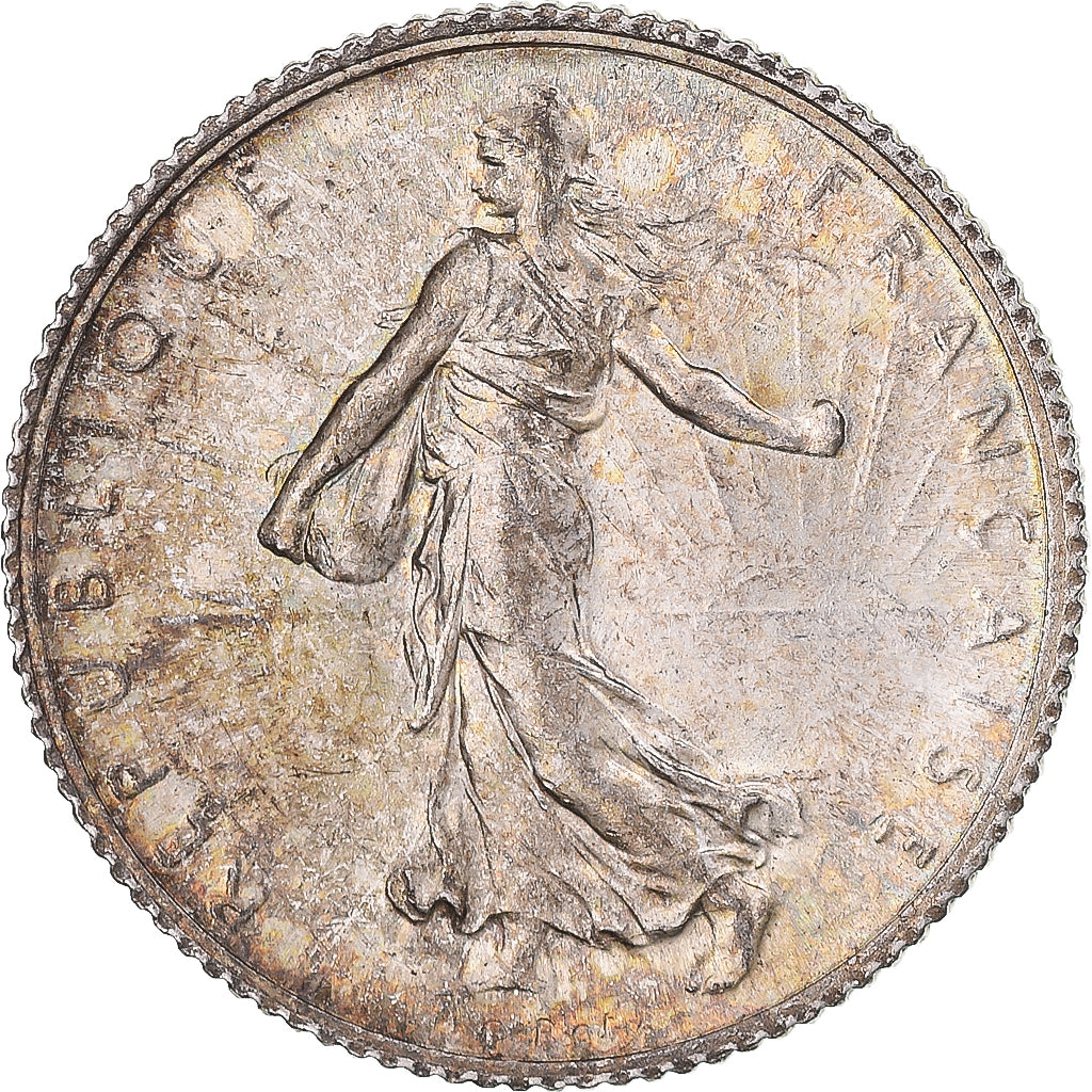 Coin, France, Semeuse, Franc, 1920, Paris, AU(55-58), Silver, KM:844.1