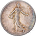 Coin, France, Semeuse, Franc, 1917, Paris, MS(60-62), Silver, KM:844.1