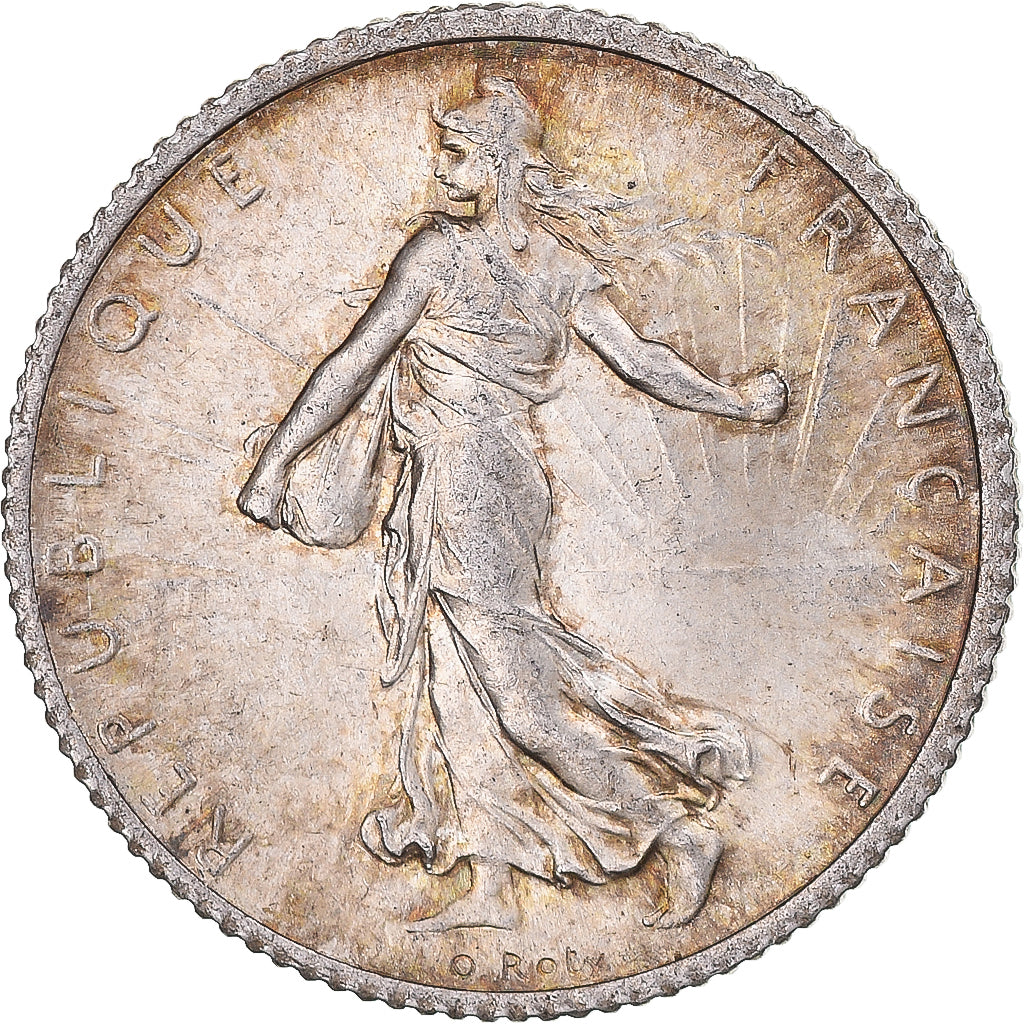 Moneta, Francia, Semeuse, Franc, 1917, Paris, SPL, Argento, KM:844.1