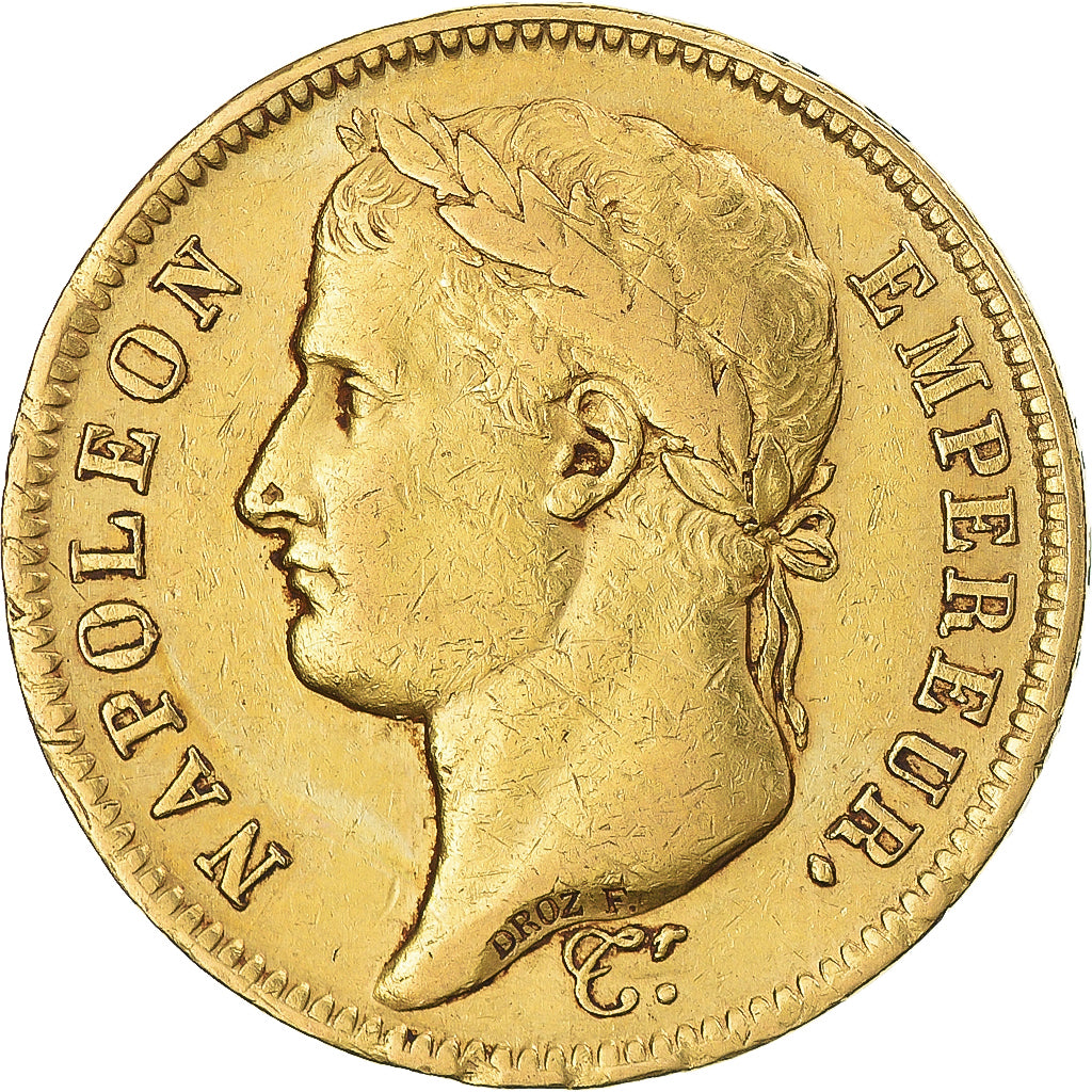 Coin, France, Napoléon I, 40 Francs, 1809, Paris, VF(30-35), Gold, KM:696.1