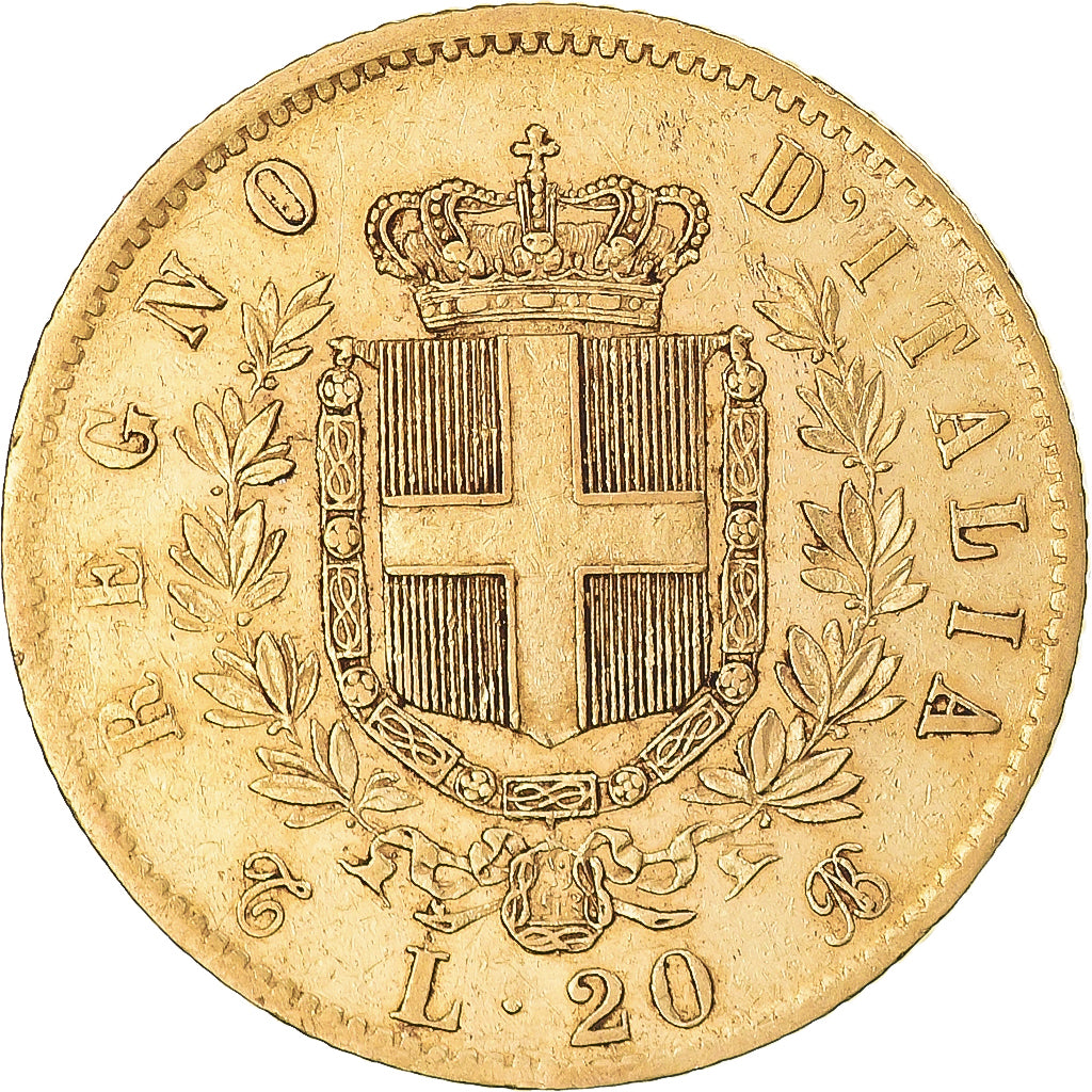 Italie, Vittorio Emanuele II, 20 Lire, 1862, Torino, Or, KM:10.1