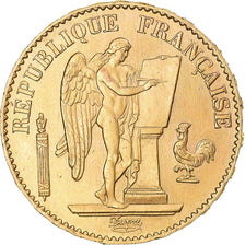 Moneta, Francja, Génie, 20 Francs, 1876, Paris, AU(55-58), Złoto, KM:825