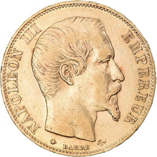Moneda, Francia, Napoleon III, Napoléon III, 20 Francs, 1855, Strasbourg, MBC+