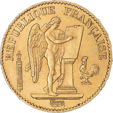 Moneta, Francja, Génie, 20 Francs, 1877, Paris, AU(50-53), Złoto, KM:825