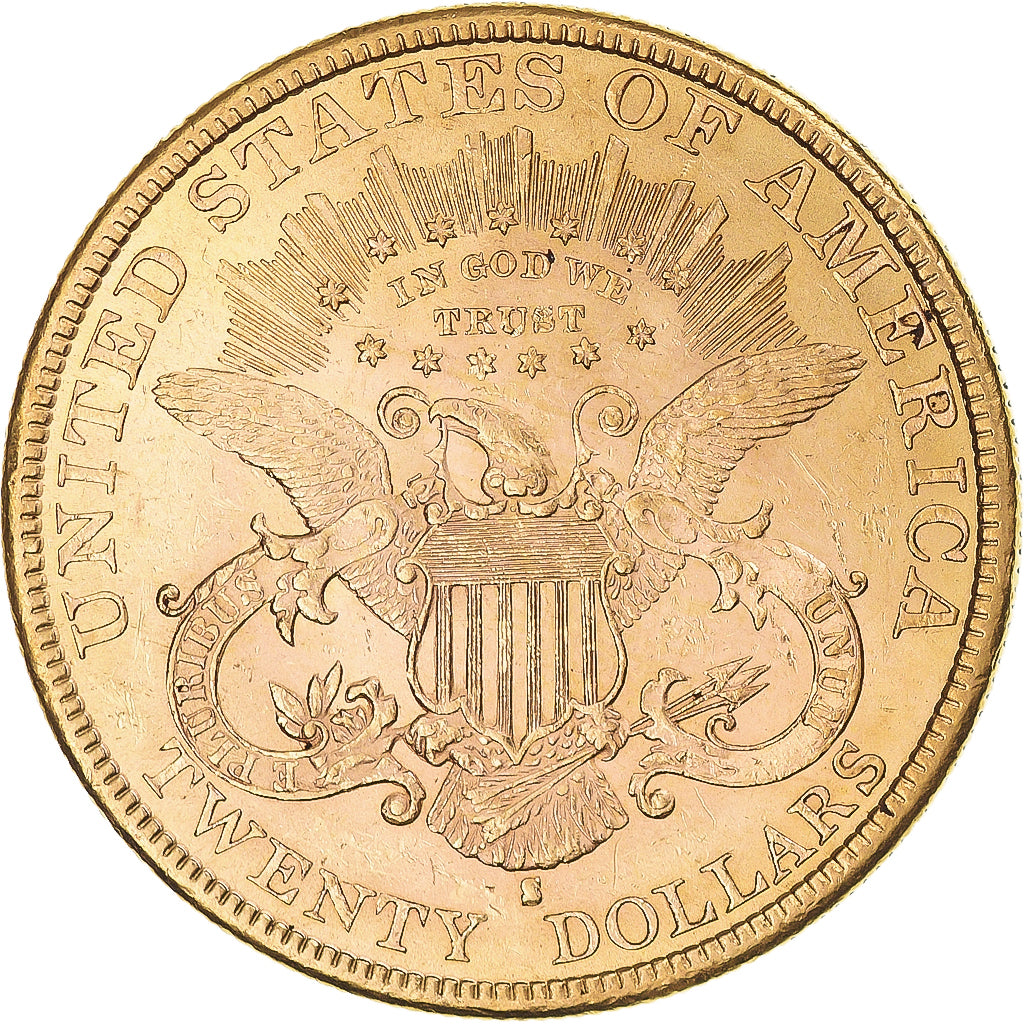 Coin, United States, Liberty Head, $20, Double Eagle, 1892, U.S. Mint, San