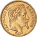 Moneta, Francja, Napoleon III, 20 Francs, 1866, Paris, AU(50-53), Złoto