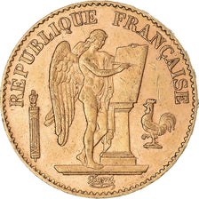 Munten, Frankrijk, Génie, 20 Francs, 1891, Paris, ZF+, Goud, KM:825