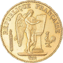 Moneta, Francja, Génie, 20 Francs, 1877, Paris, AU(55-58), Złoto, KM:825