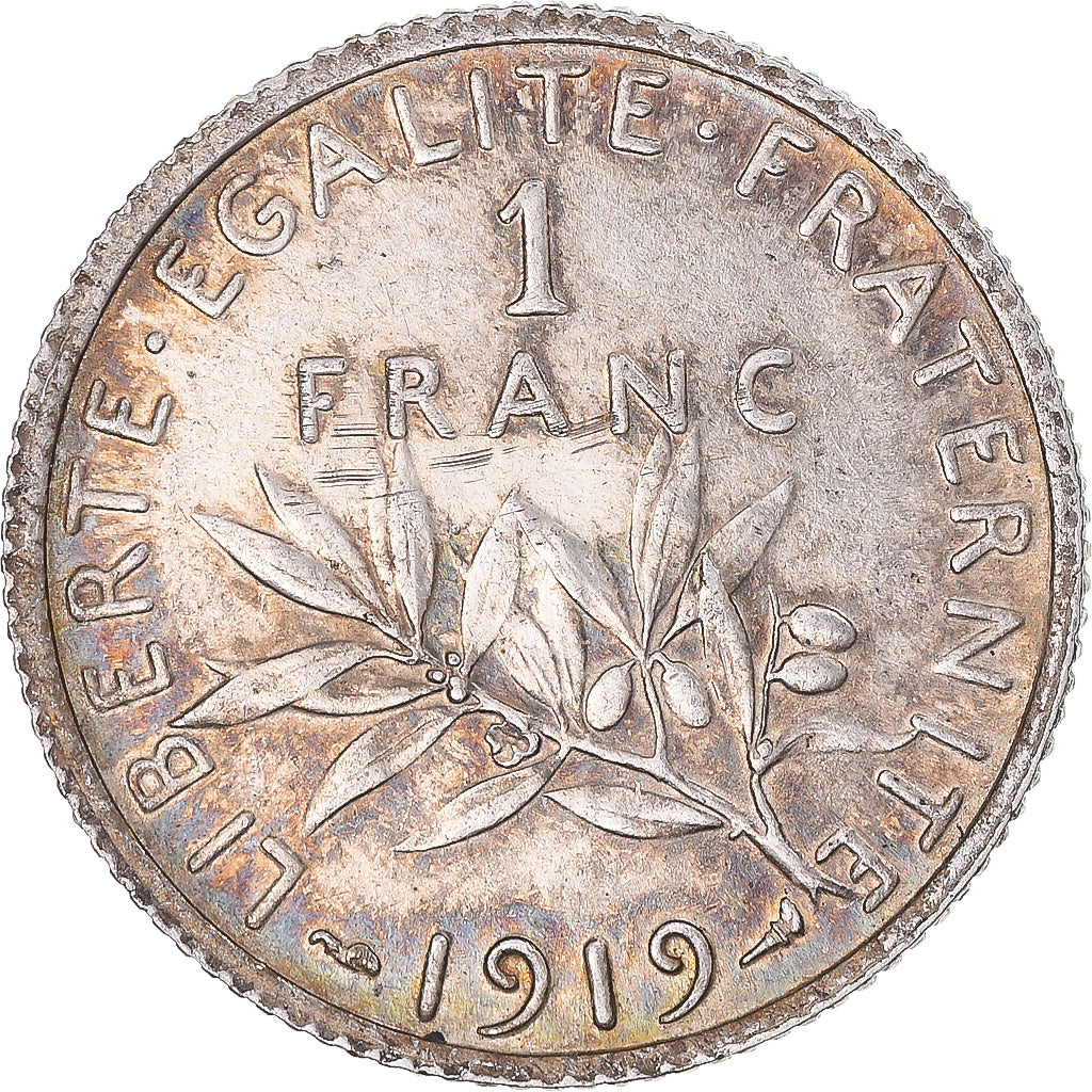Münze, Frankreich, Semeuse, Franc, 1919, Paris, UNZ, Silber, KM:844.1