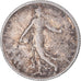 FRANCE, Semeuse, Franc, 1918, Paris, KM #844.1, AU(50-53), Silver, 23, Gadoury..