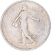Moneda, Francia, Semeuse, Franc, 1907, Paris, BC+, Plata, KM:844.1, Gadoury:467