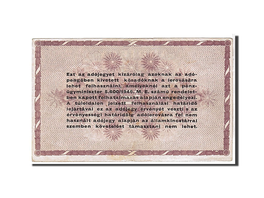Billet, Hongrie, 100,000 (Egyszázezer) Adópengö, 1946, KM:144e, TTB
