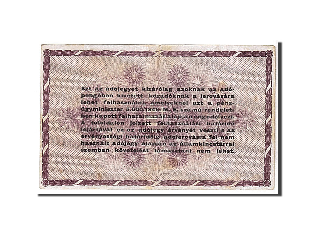 Banknote, Hungary, 100,000 (Egyszázezer) Adópengö, 1946, EF(40-45)