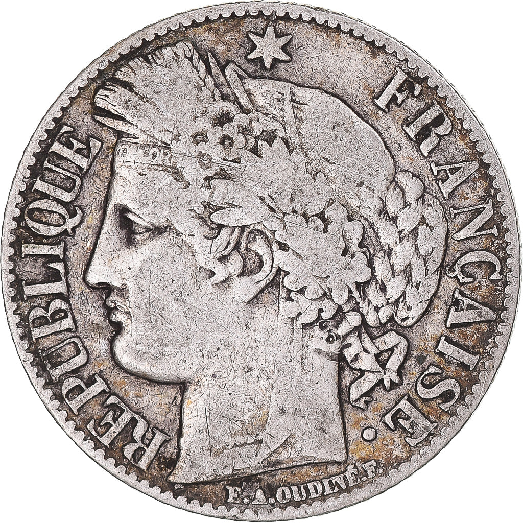 Coin, France, Cérès, Franc, 1888, Paris, VF(20-25), Silver, KM:822.1