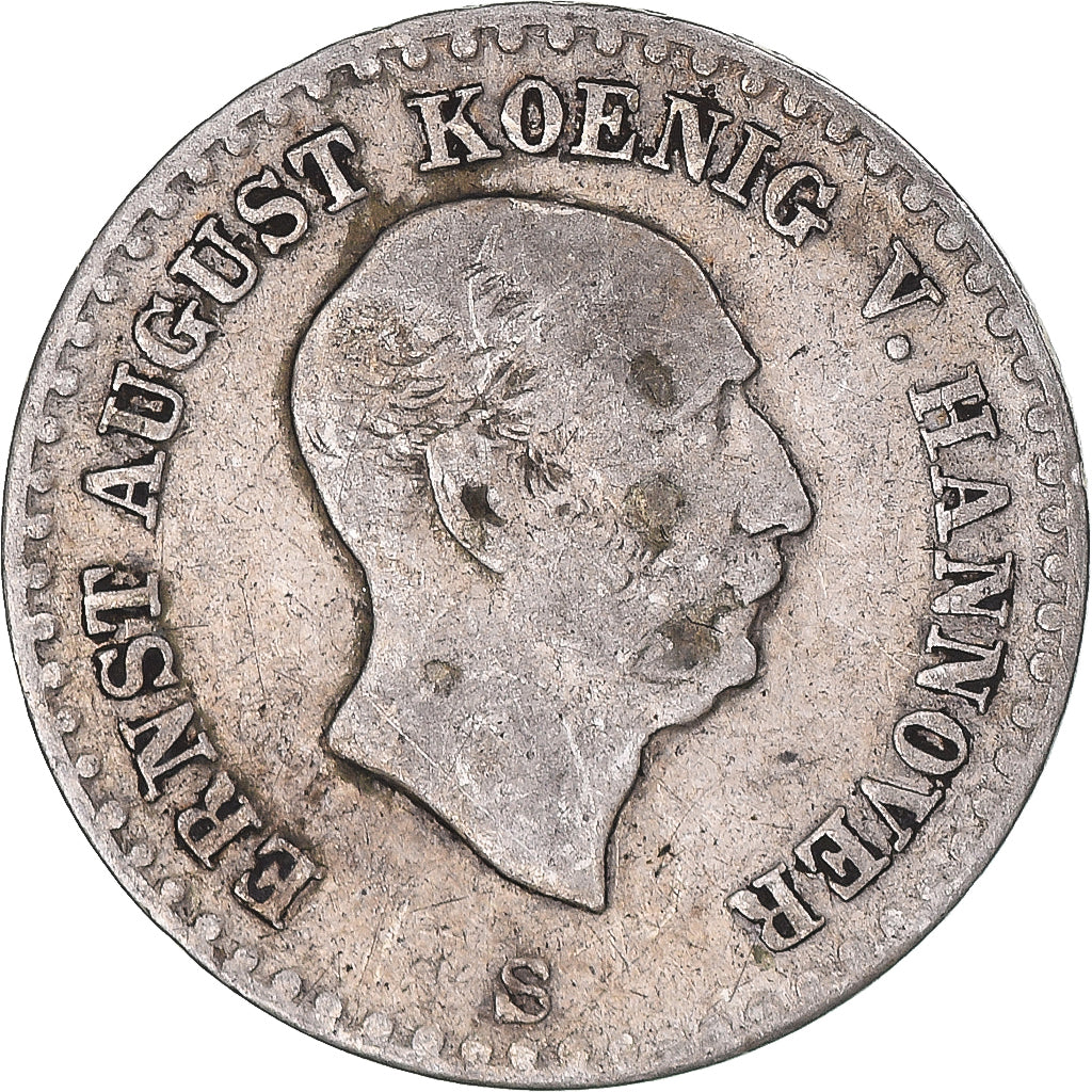 Coin, German States, HANNOVER, Ernst August, 1/12 Thaler, 3 Mariengroschen
