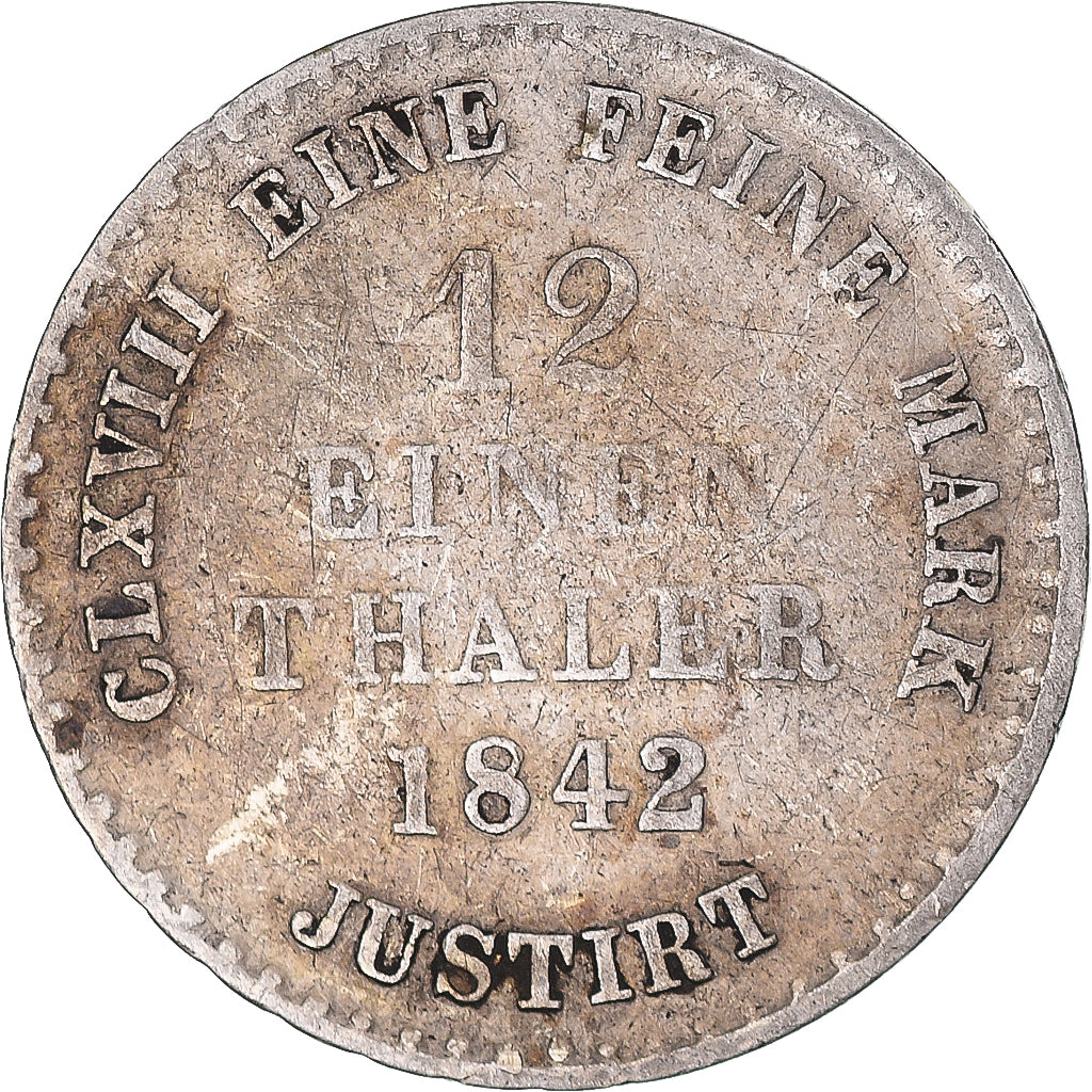 Coin, German States, HANNOVER, Ernst August, 1/12 Thaler, 3 Mariengroschen