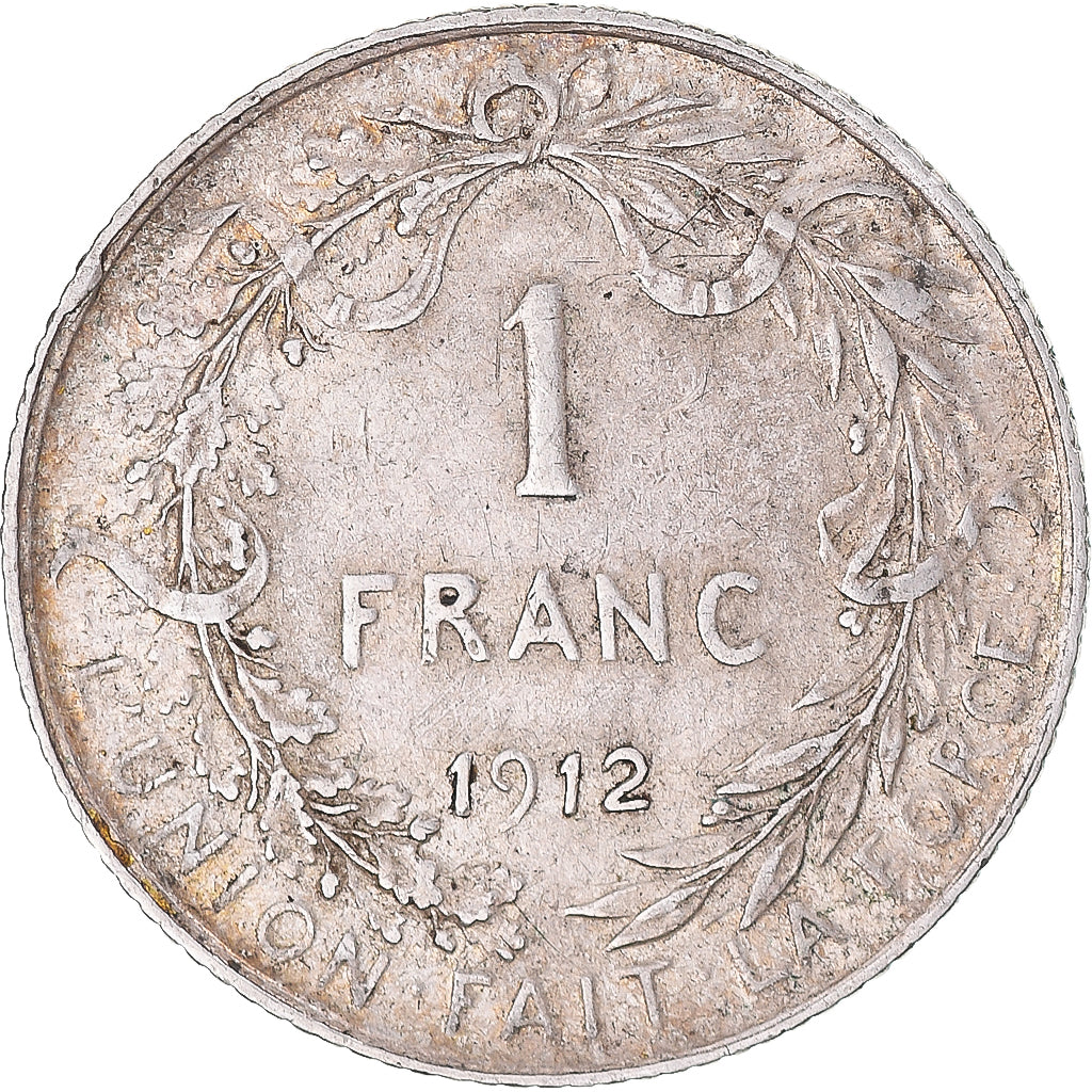 Coin, Belgium, Franc, 1912, VF(30-35), Silver, KM:72