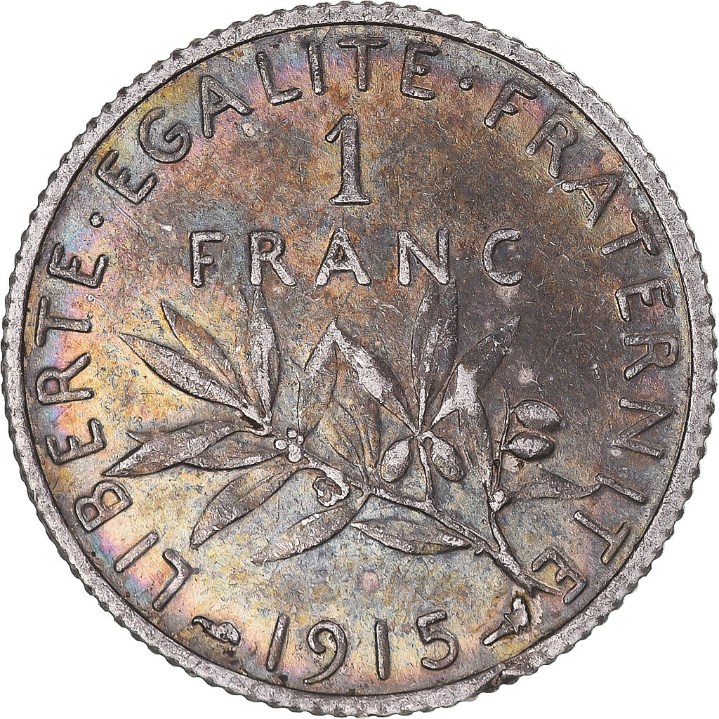 Moneta, Francia, Semeuse, Franc, 1915, Paris, SPL, Argento, KM:844.1